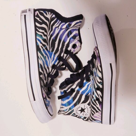 CONVERSE All Star Chuck Taylor Womens Zebra Print High Top Sneakers 6 M - Picture 5 of 10